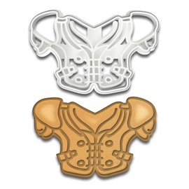 Football Shoulder Pads Cookie Cutter, 4.25x2.75" - Perfect for Sports-Themed Baking