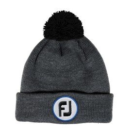 FootJoy Pom Pom Knit Beanie Heather Charcoal