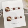 Lyvora Handmade False Nail for Feet, Crystal Rhinestones, Silver Glitter,