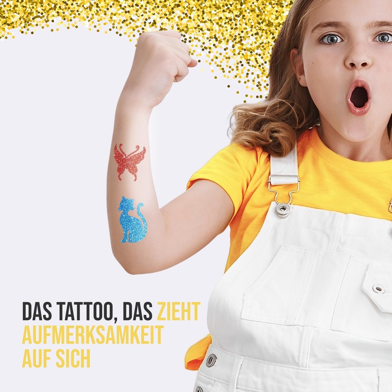 My First Glitter Tattoo - Glitter Tattoo Set for Girls
