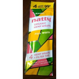 Natty Organic Herbal Flavored Papers Wraps Mango 5/4ct packs