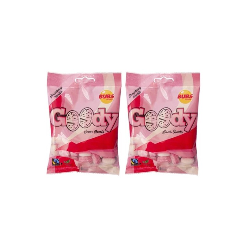 Bubs Goody Candy Ovals Godis Pack (2 pack - Strawberry/Vanilla)