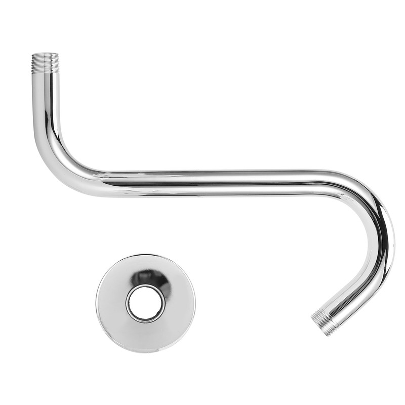 NPT1/2 Shower Arm SShape 8in Stainless Steel Electroplating Shower Head
