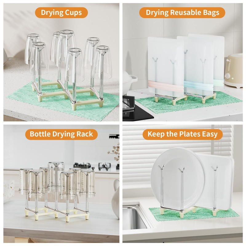Marbrasse Retractable Cup Drying Rack, Drinking Glass and Sports Bottle