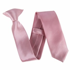 The Tie Company Kids Satin Clip On Ties - Dusty Pink
