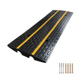 FCOME Rubber Heavy Duty 44000lbs Capacity Car Ramp, Rubber Threshold Ramp, Driveway Curb Ramp, Doorway Rubber Ramp (R3)