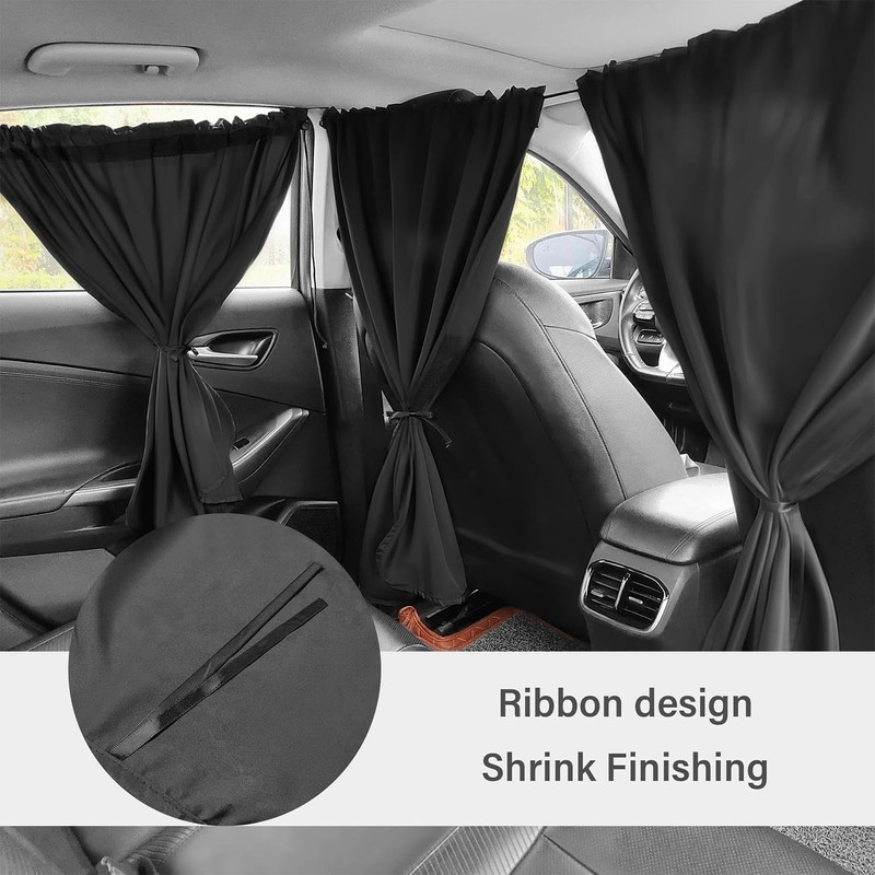 Car Window Curtains, Car Window Shades - Rear Seat and