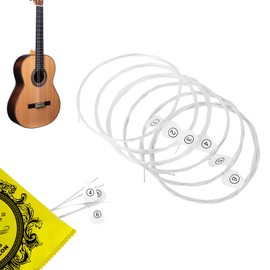 Kodbww 6 Pcs Classical Nylon Guitar Strings 1st 6th .028-.043 Acoustic Folk Guitar Accessories Silver Plated Copper Alloy