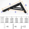 Quanerba Pack of 2 Folding Shelf Brackets 12in (Max Load