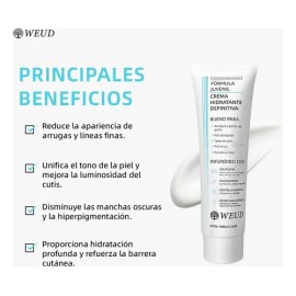 Crema Hidratante Reparadora Facial WEUD con Niacinamida y Centella Asiática