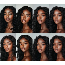 Deep Wave Bundles Human Hair 22 24 26 Inch Black Color Deep Wave Style Unprocessed Brazilian Remy Hair 3 Bundle Extensions