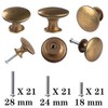 hugolem 20 Pack Brass Round Antique Brass Kitchen Cabinet Knobs