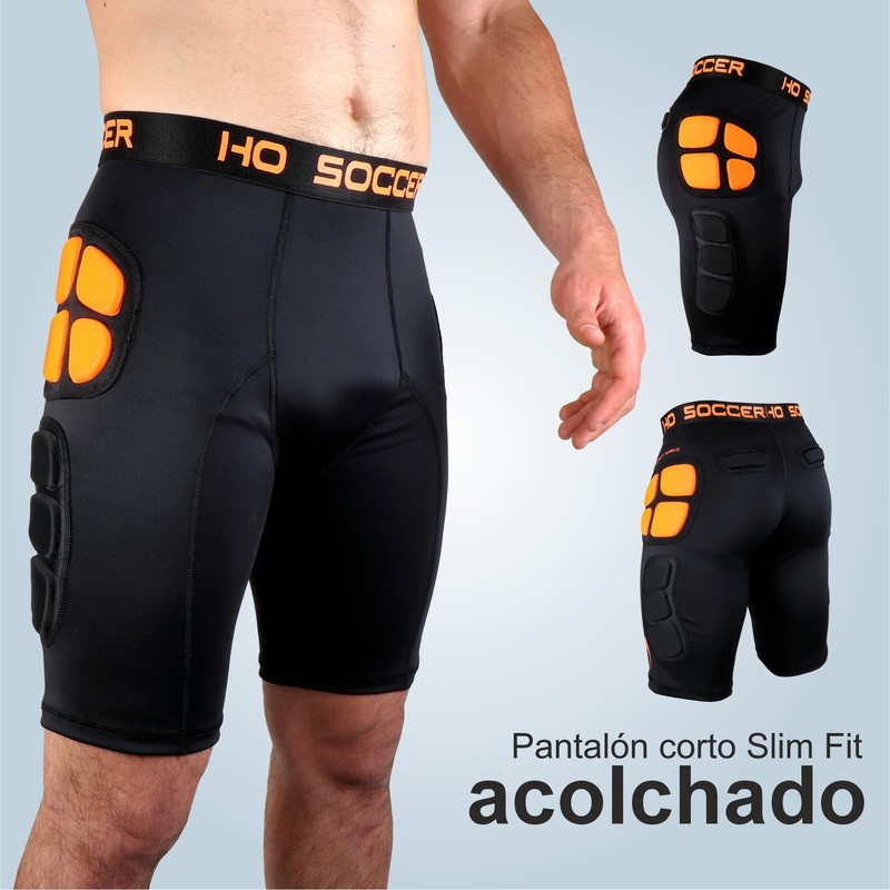 HO Soccer Impact Shield SR Goalkeeper Shorts, Unisex, Adult, Black,