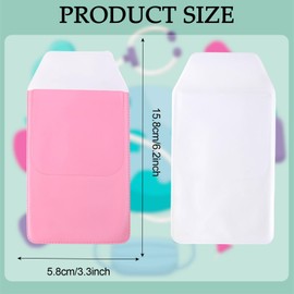 WANDIC Pocket Protectors, 32 Pcs 8 Colors Plastic Waterproof Badge Holders Name Tag ID Card Holders School Hospital Office Supplies for Pen Leaks