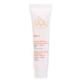 TAAJ | Strahlende Augenpflege - KERALA | Gel gegen Schwellungen und Augenringe | Reduziert Flecken im Zusammenhang mit Müdigkeit | Reich an regenerierenden Wirkstoffen | Aloe Vera | 30 ml