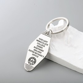 SEIRAA Irish Catholic Motel Keychain Sister Michael Gifts Irish Catholic Gifts Derry TV Show Inspired Gifts (OurLady CA)