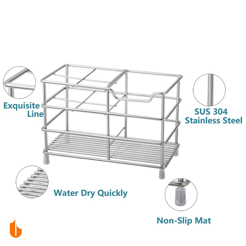 Urbanstrive 304 Stainless Steel Bathroom Toothbrush Holder Toothpaste Holder Stand