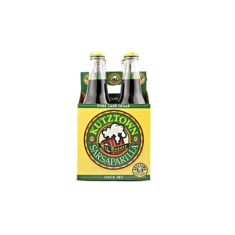 Kutztown Glass Bottle Sarsaparilla Soda, Favorite Amish Drink, 12 Oz.