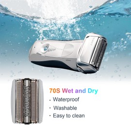 70S Electric Shaver Head Replacement Compatible with Braun 7 Series Foil Shaver Models 720,750CC,760CC,790CC,9565,9595