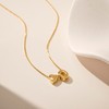 Lisitine Heart Initial Necklaces for Women, 14K Gold Plated Letter