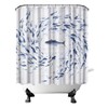 FuShvre Fish Shower Curtain Navy Blue Bathroom Curtains Coastal Bathroom