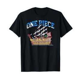 One Piece Anime Collegiate Lettering Ship T-Shirt