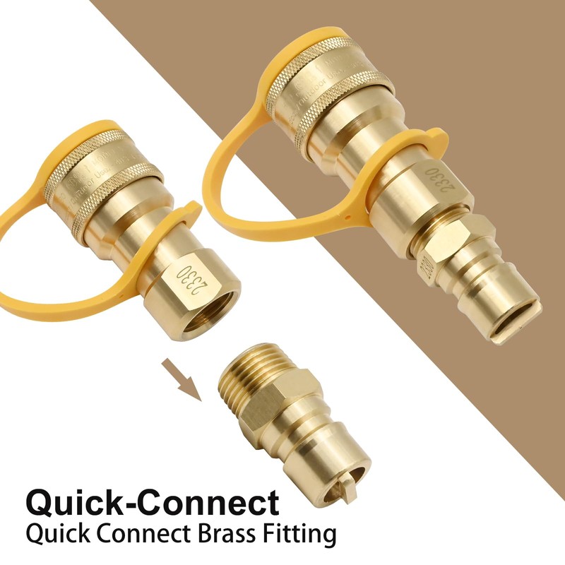 ZUDKSUY 1/2" Gas Quick Connect Kit, LP Gas Quick Connect