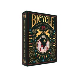 Bicicleta Home for The Holidays Collectible Standard 52 baraja de Cartas, tamaño póker, Relleno de Medias, pequeño, Familia y niños
