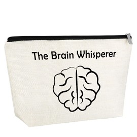 Gfhzdmf Neuroscience Gift Doctor Appreciation Makeup Bag Psychiatrist Gift Cosmetic Bag Gift for Psychologist Human Brain Gift Thank You Gift for Neurology Doctor Nurse Zipper Travel Pouch