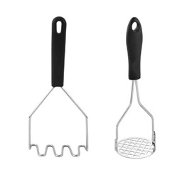2PCS potato masher ，mashed potato masher kitchen tool ， stainless steel， Used for potatoes, purple potatoes, vegetables, pumpkins, Pet food, dishwasher safe
