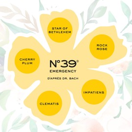 Lemon Pharma Original Bach Flower Emergency Drops N°39 - Organic and Vegan, 20 ml, For Stress, Examinations and Travel