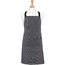Ladelle Eco Check Apron, Anthracite, gray