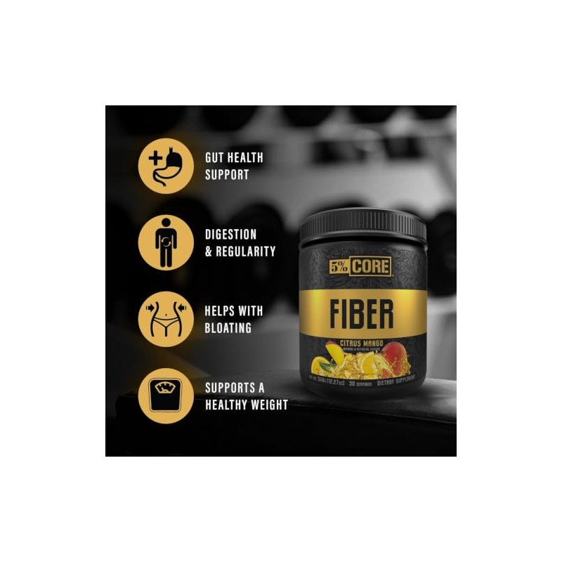 5% Fiber Core Series – Digestive Support Supplement with Psyllium