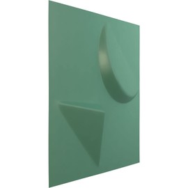 Ekena Millwork 11 7/8"W x 11 7/8"H Apollo EnduraWall Decorative 3D Wall Panel, Sea Mist (Covers 0.98 Sq. Ft.