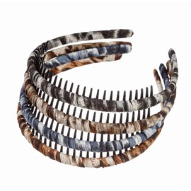 STHUAHE4PC Multicolor Protection Resin Teeth Comb Hair Hoop Hairband Headband Hair Accessories by Beauty hair (Multi-colored-No.26)