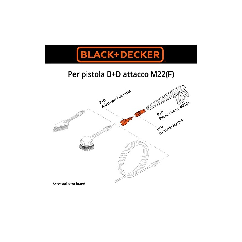 Black+Decker For Black+Decker Pressure Washer with Accessories Other Brands Adaptor