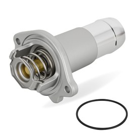 Nilight Aluminium Thermostat Housing Assembly Fit for Chevy Colorado GMC Canyon 04-12 Hummer H3T 06-10 Isuzu i-280 i-290 i-350 i-370 06-08 Engine Coolant Thermostat Housing for Car 15-11073 12622316