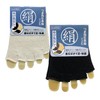 PUICK 3 Pairs Silk, Five Toe Socks, No Heels, Half