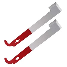 Tfwadmx 2 Pack Bee Hive Tool, Beekeeping Hive Supplies Stainless Steel Bee j Hook Frame Lifter and Scraper Equipment for Beekeepers (Red)