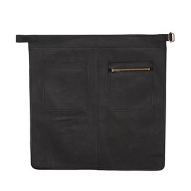 Tanner london Leather Workshop Apron with Multiple Pockets, Brass Hardware, Available in Black, Brown and Navy (Black)