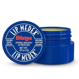 Blistex Lip Medex, 0.25 onzas, alivio medicado con enfriamiento inmediato, calma y protege, hidratación avanzada, restaura el equilibrio de humedad saludable en los labios, paquete de 12