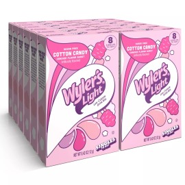 Wyler's Light Singles To Go Packets Water Drink Mix Watertok Cotton Candy 96 Servings 8