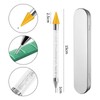 Dual-Ended Rhinestone Picker Dotting Pen with Two Interchangeable Wax Heads,