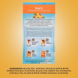 Twinings' Cold Brewed Peach Black Tea Bags - 20 count