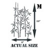 Bamboo Stencil, 6.5 x 10.4 inches (M) Reusable Large Evergreen