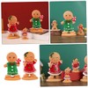MAGICLULU 2Pcs Christmas Gingerbread Man Figurines Festive Tabletop Decor for