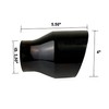 2.5" to 4" NETAMI Exhaust Tip Stainless Steel Double Wall