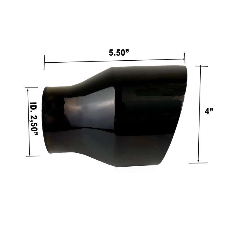 2.5" to 4" NETAMI Exhaust Tip Stainless Steel Double Wall