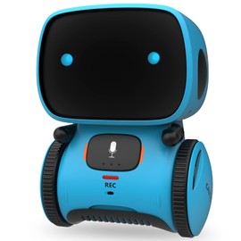GILOBABY Kids Robot Toys, Interactive Toys Companion Smart Talking Robotic with Voice Control Touch Sensor, Dancing, Singing, Recording, Repeat, Birthday Gifts for Boys Ages 3+ Years (Blue)