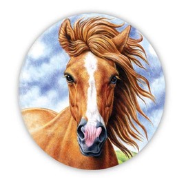 Horse Mustang Beautiful - 5" Vinyl Sticker - for Car Laptop I-Pad - Waterproof Decal
